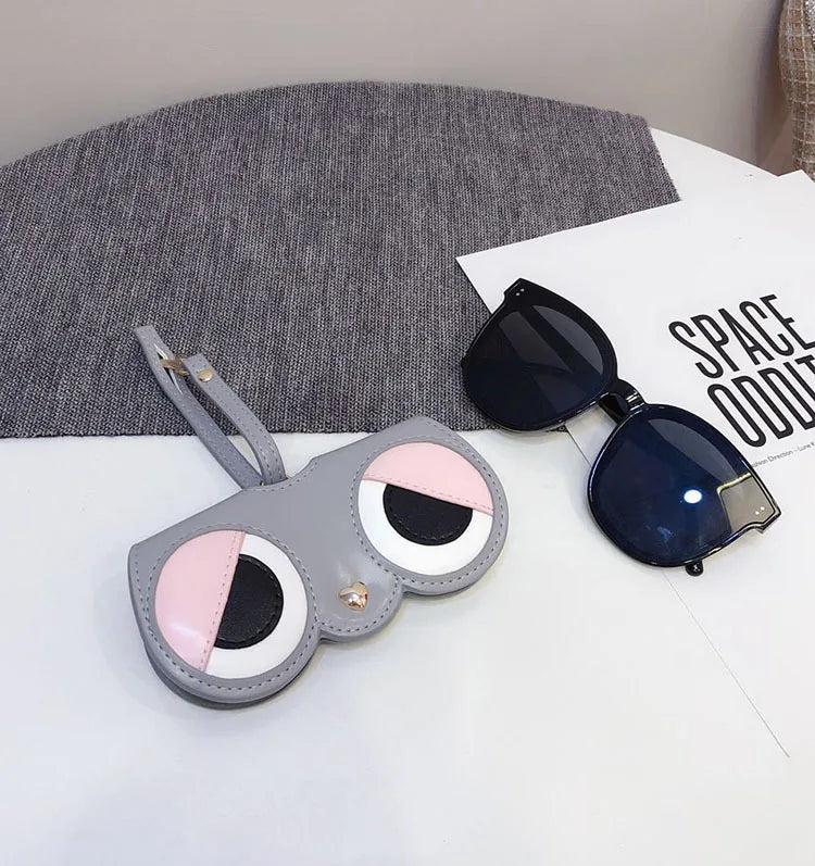 ins cartoon cute glasses case portable men and women sunglasses myopia glasses organizer bag protective sleeve glasses bag charm