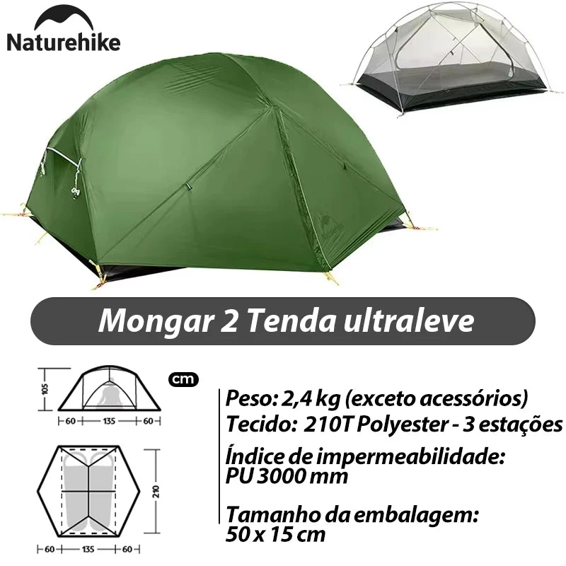 Naturehike Mongar 2 Tent Cloud Up 1 2 3 Persons Tent Star River Tent Cycling Tent Ultralight Outdoor Travel Hiking Camping Tent