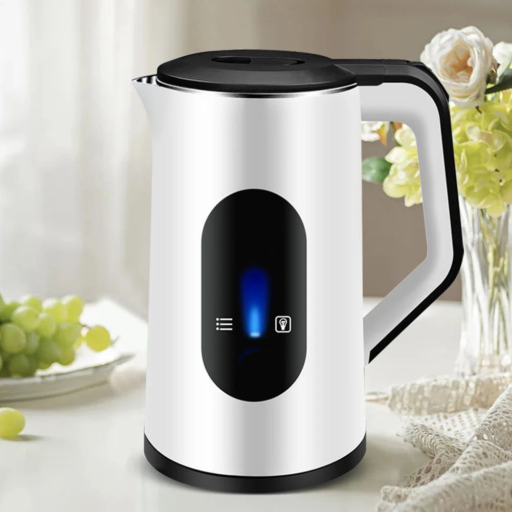 2.2L Stainless Steel Electric Digital Display Large Tea Kettle Auto-Shutoff Hot Water Boiler 1500W Fast Boil Home Kitchen Tool