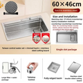 316L Stainless Steel Kitchen Sink Undermount Sinks Antiscratch Rice Granule Embossing Large Single Slot Dish Wash Basin
