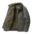 Autumn Winter Men's Cotton Thick Warm Fleece Jackets Stand Collar Fleece Lined Outdoor Workwear Warm Casual Style New Arrival