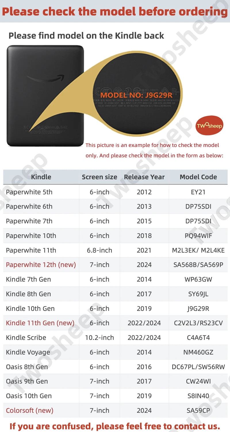 Murmole Library Checkout Card Magnetic Detachable Case for Kindle Paperwhite 12th Colorsoft 7" Kindle 11th 10th Basic Cover