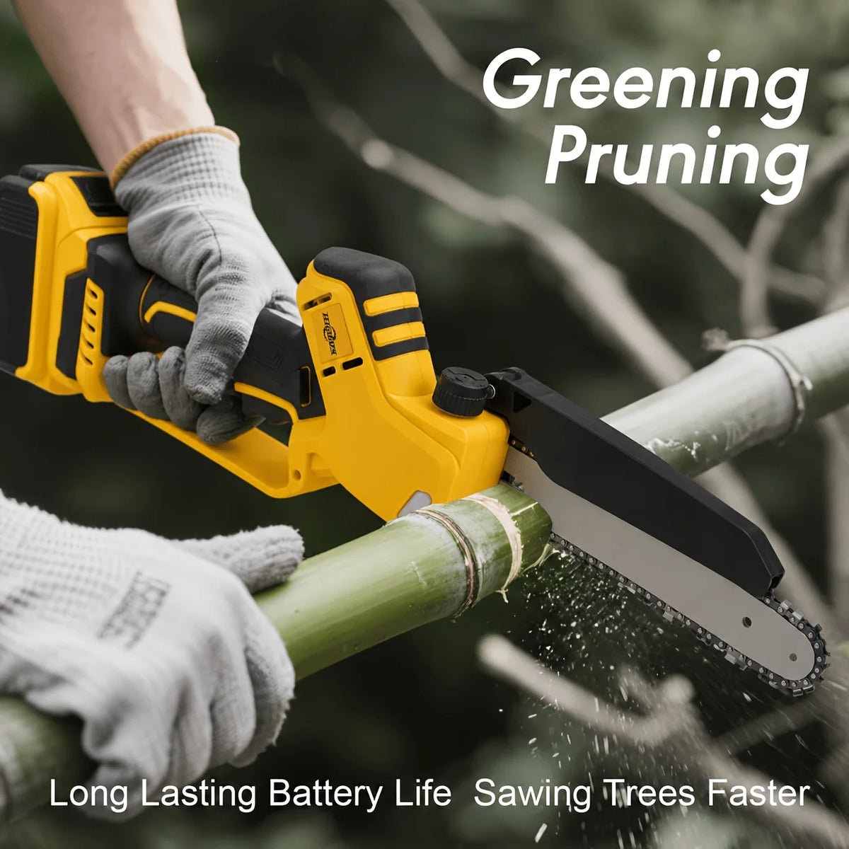 8-inch brushless mini chainsaw, high-speed cordless power saw, compatible with  20V batteries, portable handheld saw