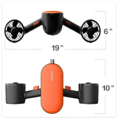 GENEINNO S2 Dual Motor Underwater Scooter | Smart APP Supported Sea Scooter for Scuba, Free Diving, Snorkeling&Swimming for Kids