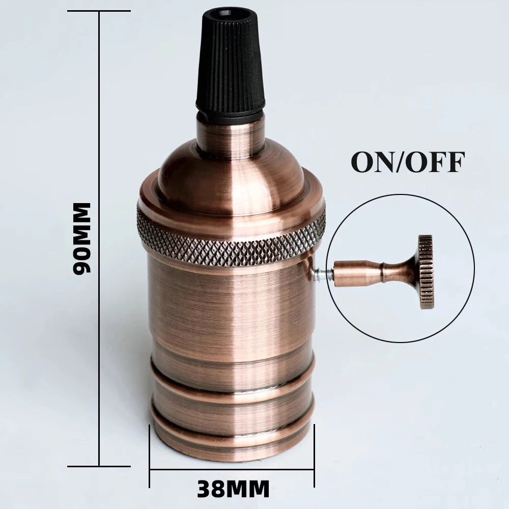 Lamp Holder Vintage Edison bulb E26 E27 Base Screw Bulb base Aluminum Light 110V 220V Socket Industrial Retro Pendant Lampholder