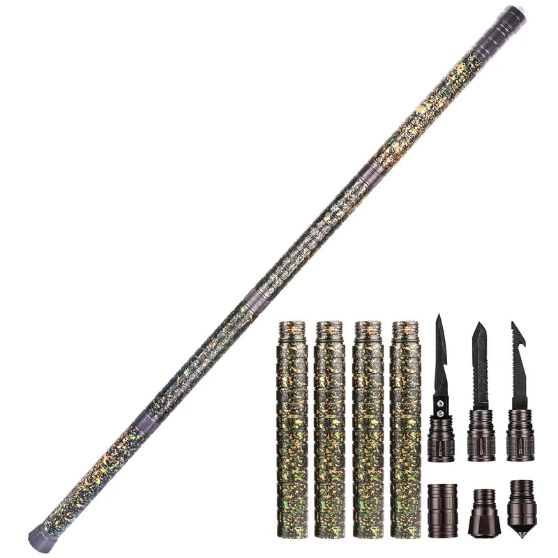 Outdoor Camping Hiking Stick DIY Self Defense Handle Tool Accessory Shovel Extra Extended Handles for Camping Gear