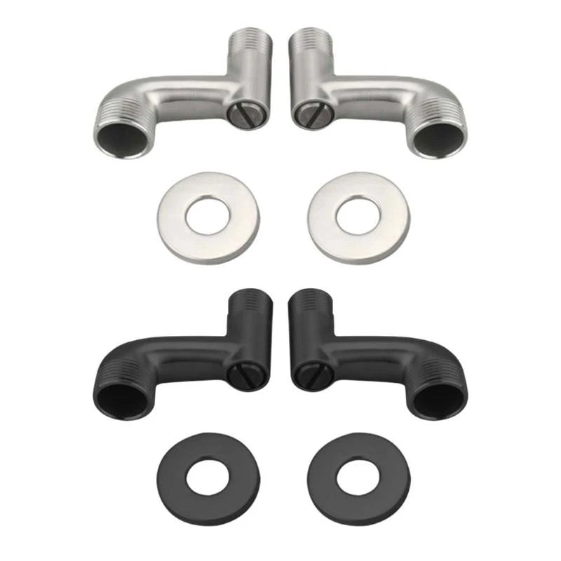 L1EE Shower Faucet Curved Foot Valves Fittings Shower Pipe Bend Connector Bathroom Elbow Reducing Angled Joint