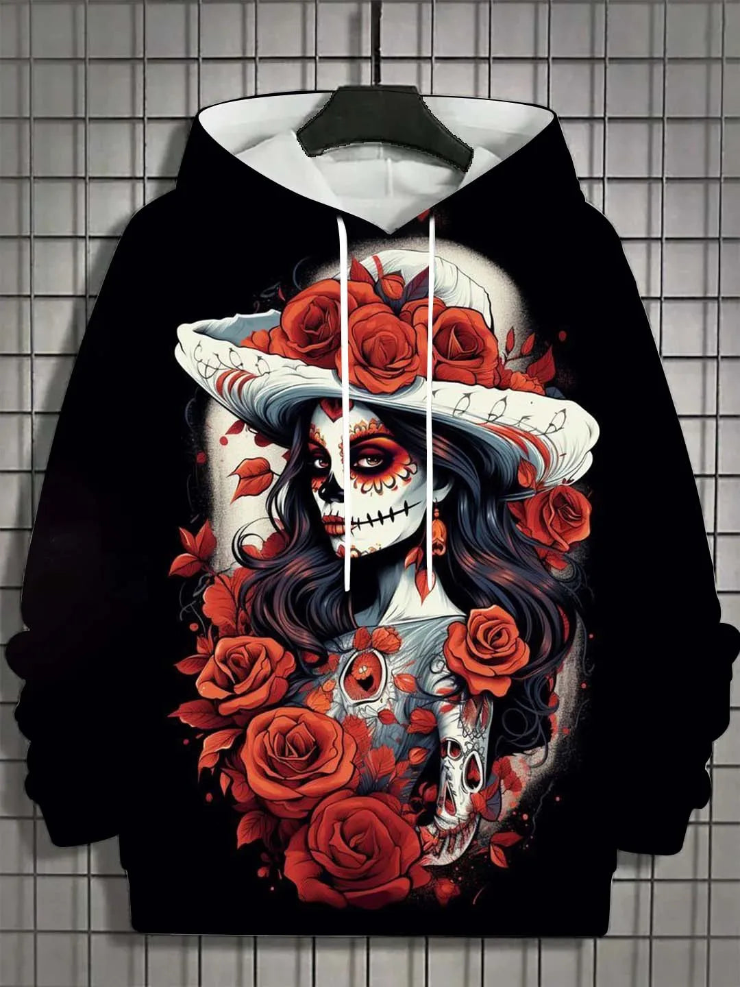 Women's Hoodie for Girls Autumn Fashion Men's Long Sleeve Tops Casual Women Clothes Horror Undead Woman Pattern 3D Unisex Tops
