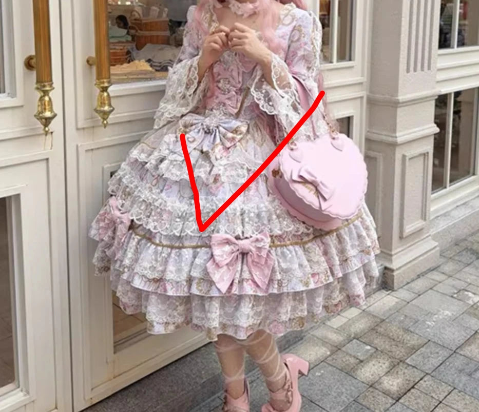 Original Design Lolita Sweet Long Sleeve OP Dress Women Autumn Super Fairy Cute Bow Birthday Party Girls Princess Dresses