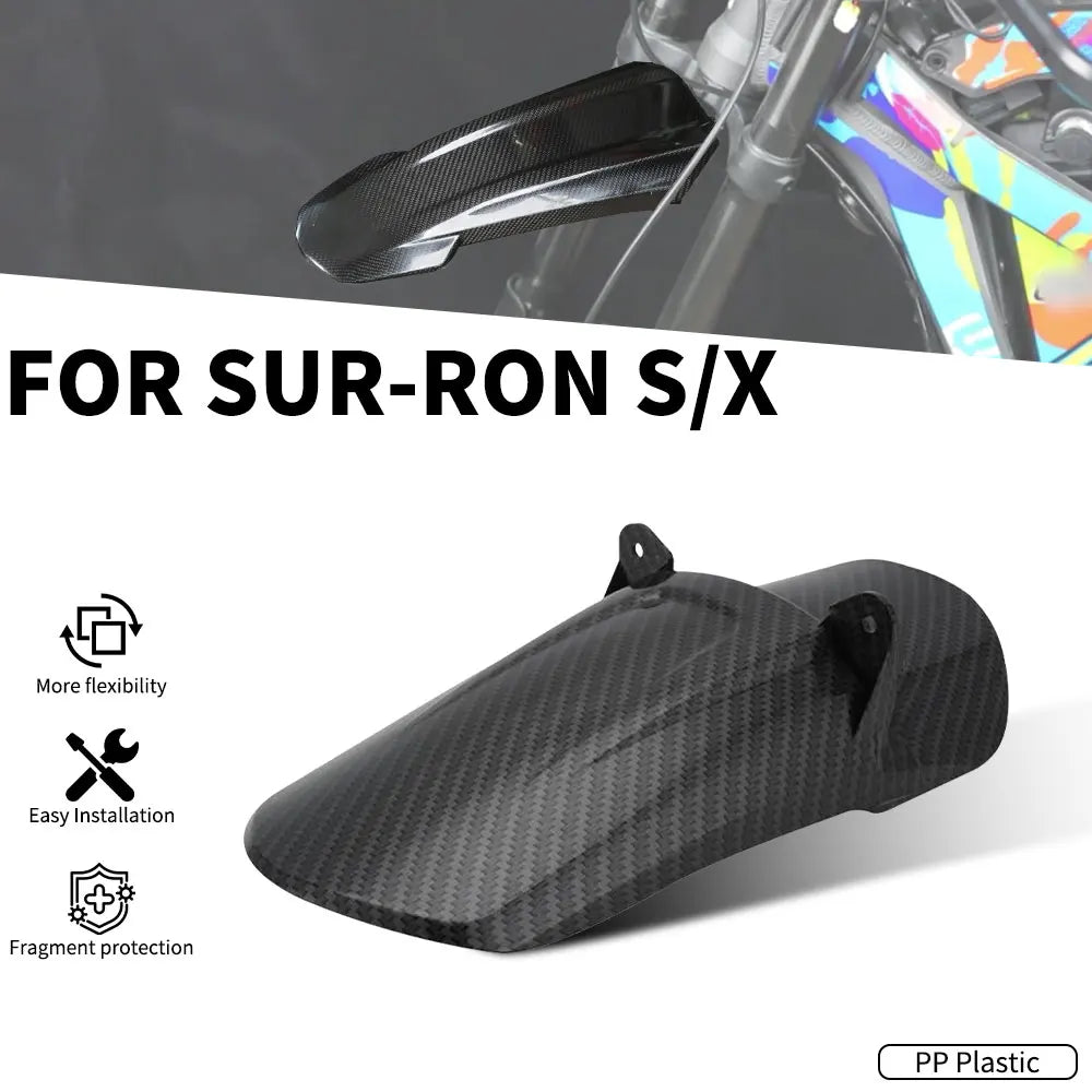 Motorcycles Imitation Carbon Fiber Rear Wheel Mudguards Fender For Surron Light Bee S X Off-Road Electric Dirt Bike E-bikes