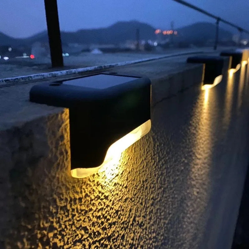 Outdoor Solar LED Lights Railings Stairs Waterproof Fence Step Villa Landscape Lights for Courtyard Decoration