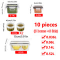 2026 New Clear Kitchen Food Storage Container Set Microwave Safe Multifunctional Plastic Lunch Box with Lid Airtight Leakproof