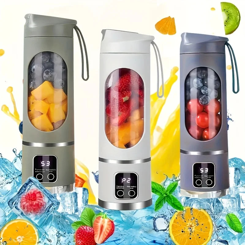Portable juicer, handheld blender, USB charging juice maker, suitable for making smoothies, milkshakes, and fruit juices