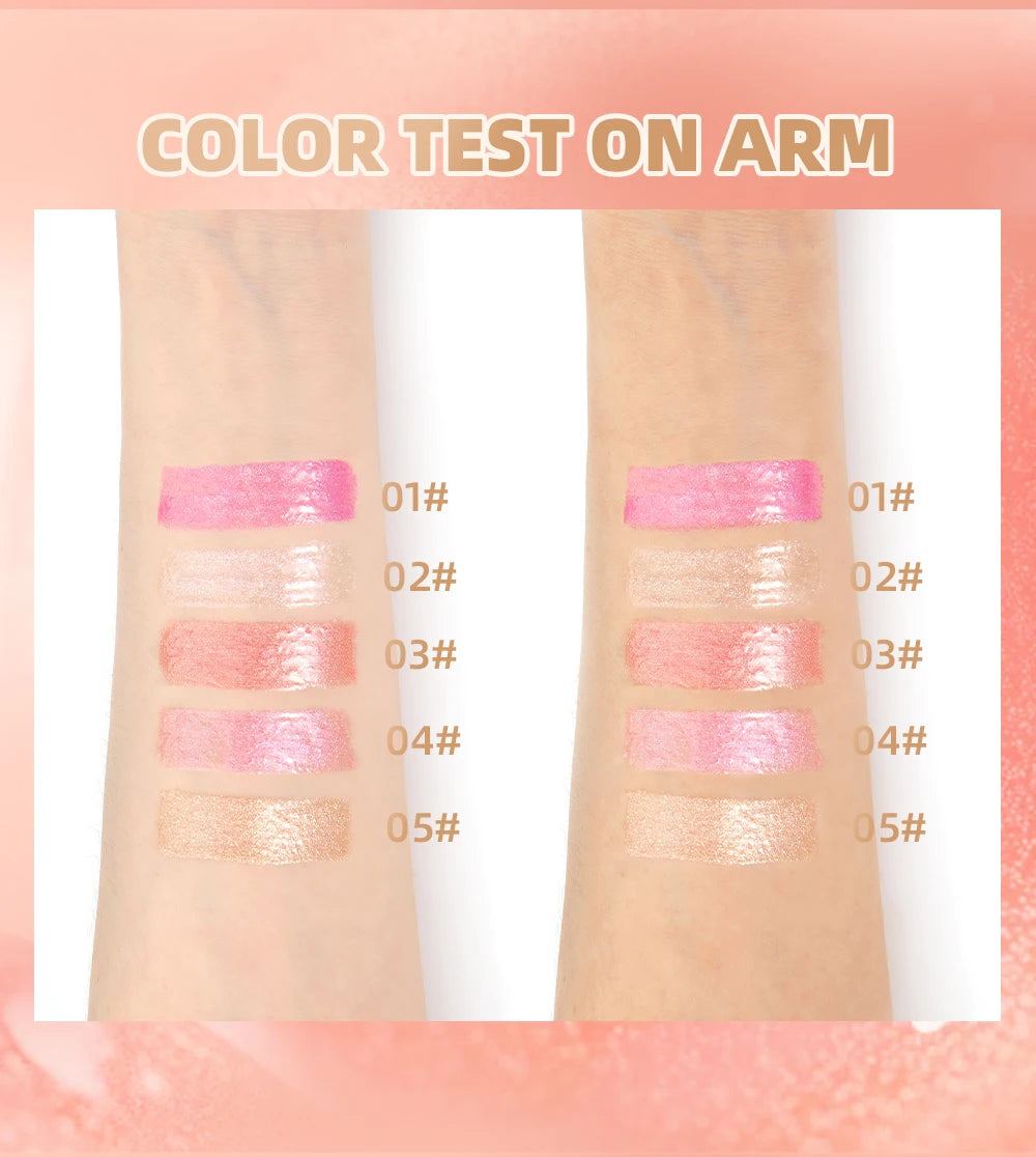 QIBEST Diamond Glitter Lipgloss Hydrating Lasting Pearlescent Metallic Liquid Lipstick Moisturizing Shiny Lip Glaze Cosmetics
