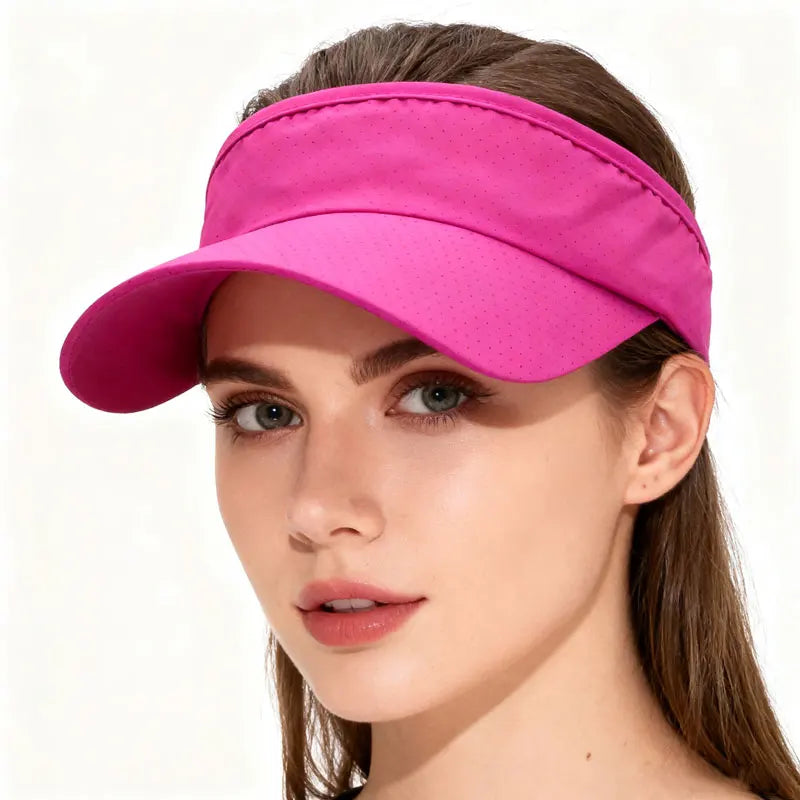 New Unisex Sun Hat with Open Top, Sun Protection, Outdoor Versatile Solid Color