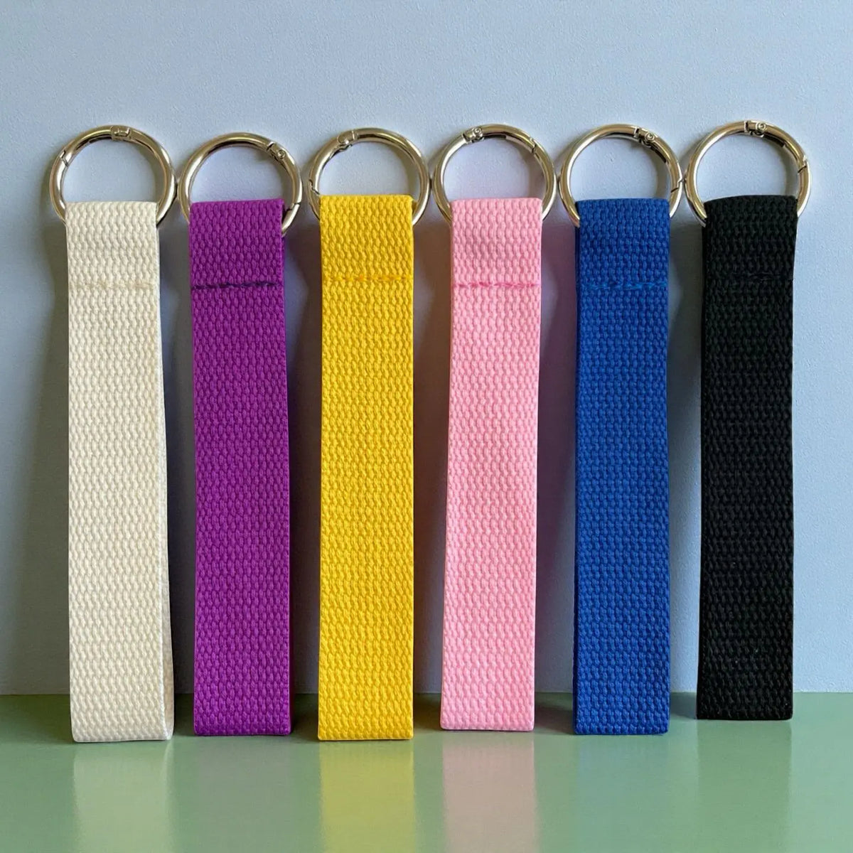Thick Key Lanyard 2.5cm Wide Webbing Cloth Key Rope Black Pink Man Woman Anti-lost Key Chain for Car Key Can do DIY embroidery