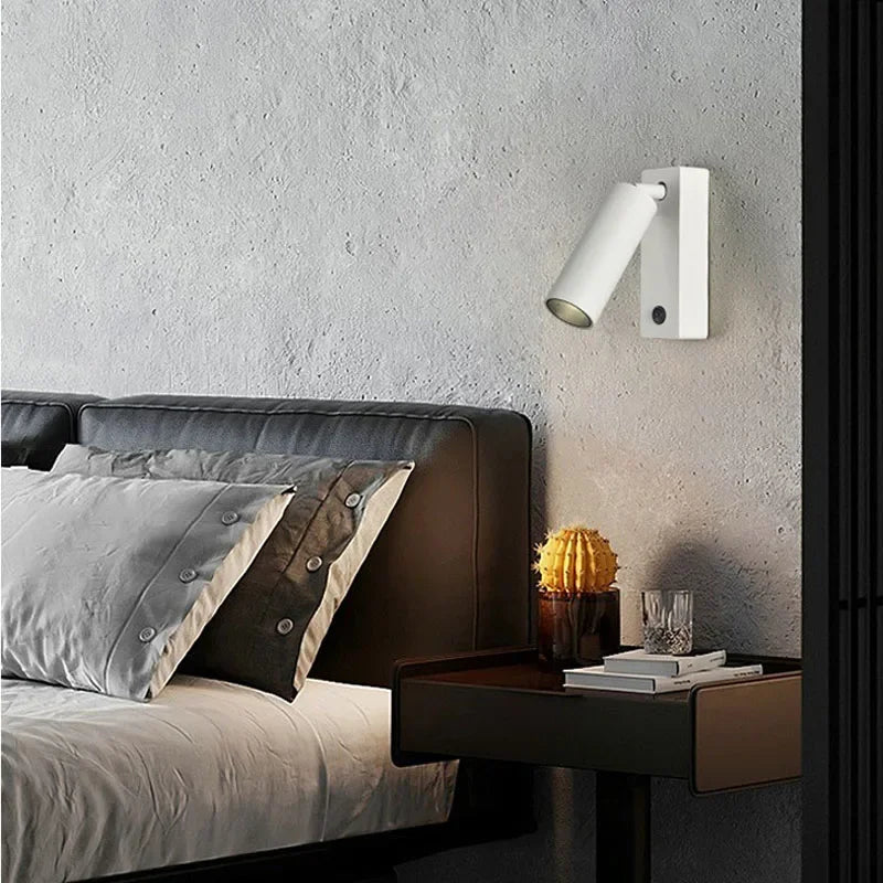 New Reading With Switch Minimalist Wall Lamps Bedroom Bedside Strip Lights Nordic 2023 Master Bedroom Line Background Wall Lamps