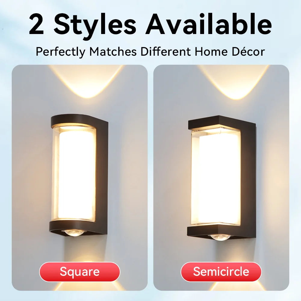 Waterproof Outdoor Indoor Wall Lamp LED Warm Light 12W AC85-265V IP65 Wall Sconce Lighting For Porch Courtyard Garden Decor