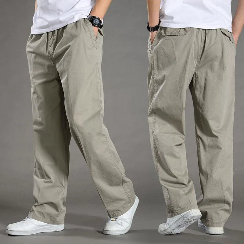 Men's Youth Casual Work Outdoor Hiking Straight Mid Waist Street Style Cargo Pants