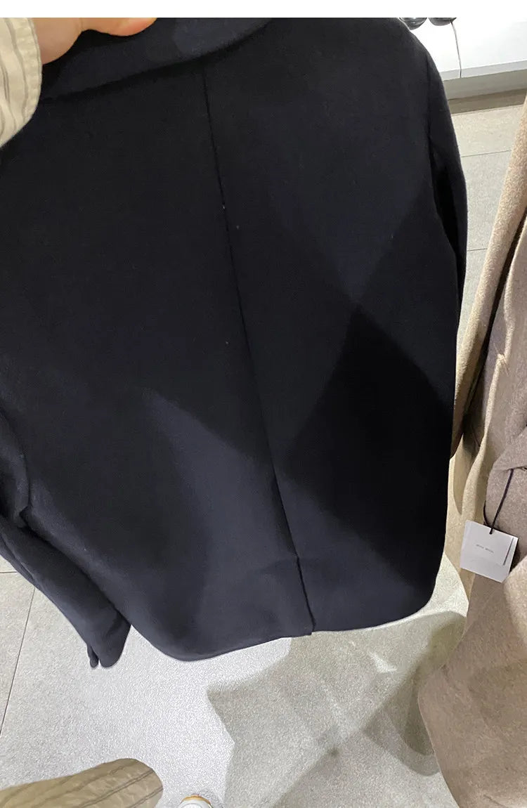 MAMELICCE Original design Mid-length woolen coat Wool-blend coat Classic business casual Autumn and winter trench coats Men coat