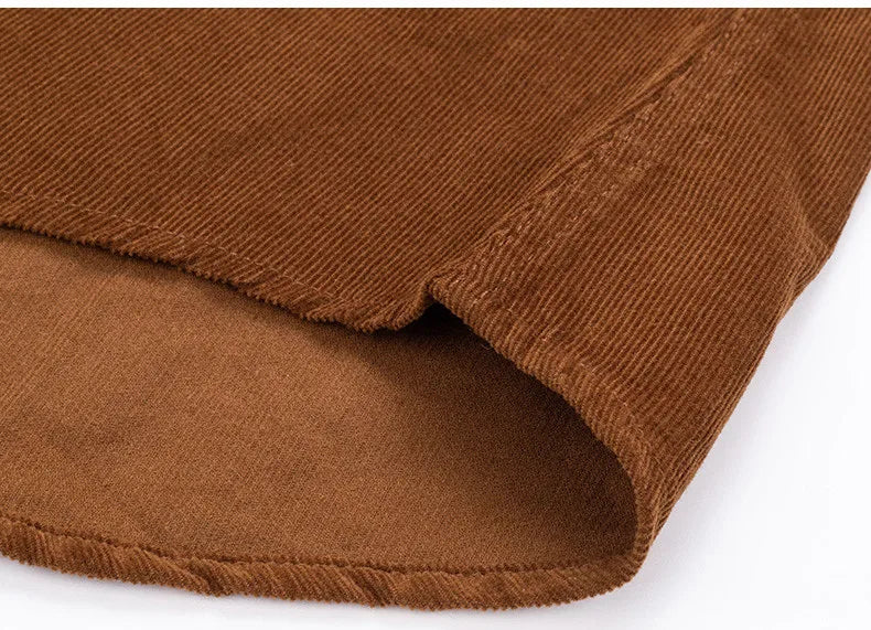 2025 Cotton Corduroy Casual Warm Solid  Shirt Long Sleeve Winter Regular Fit Mens Men's Shirts with Pokets
