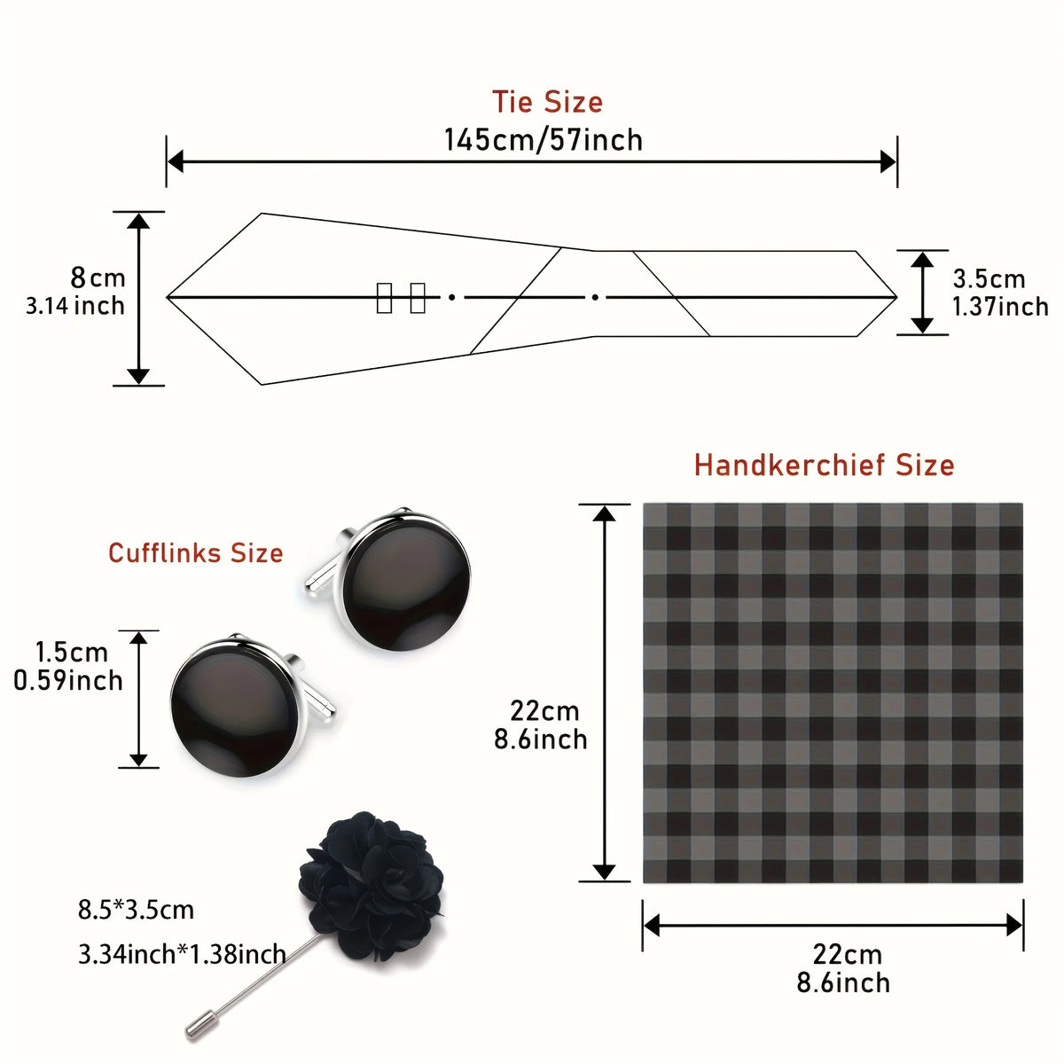 Hot Sale Luxury 8 Cm Blue Floral Ties Pocket Square Cufflinks Brooch Set For Man Suit Accessories Holiday Gift Fit Formal Party