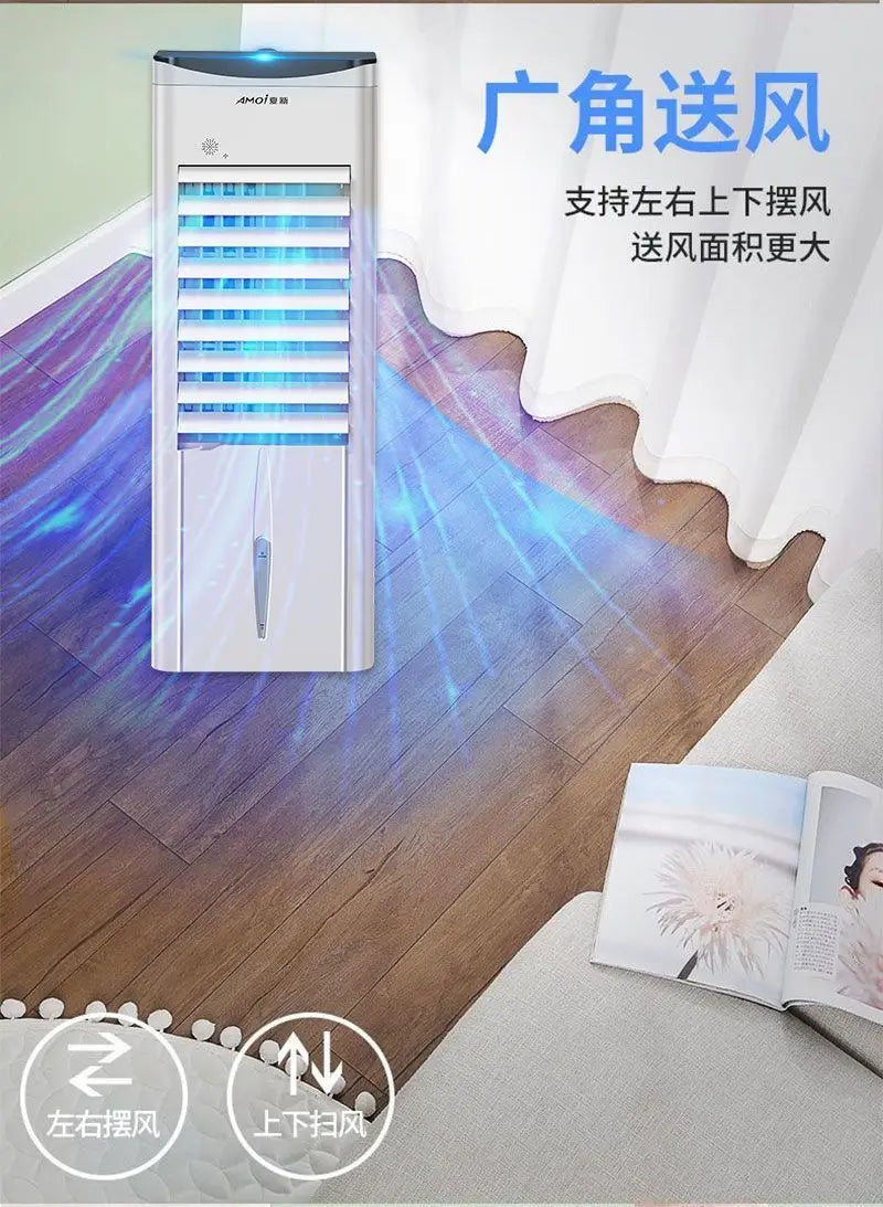 Dual-Mode Cooling Heating Fan Household Air Cooler, Compact Portable Water-Cooled Air Conditioner
