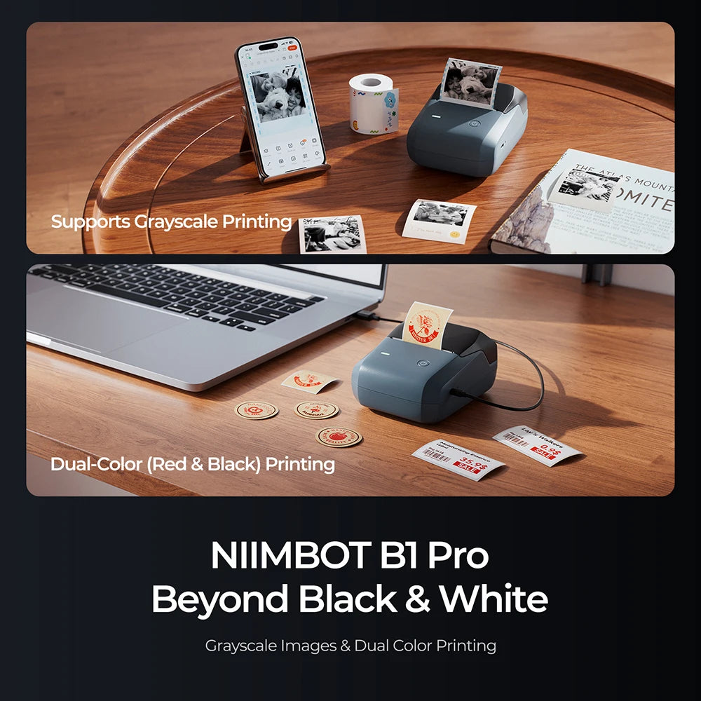 Niimbot B1/B1 PRO Thermal Label Printer Bluetooth Pocket Label Maker Barcode QR Code Self-adhesive Sticker Labeling Machine