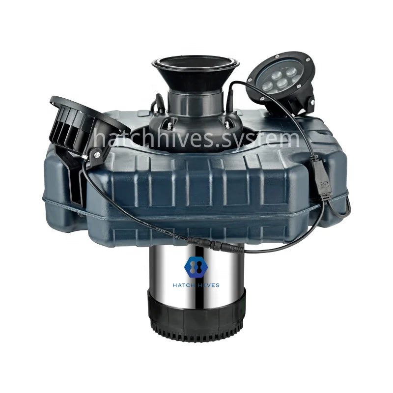 High Flow 750w 220v 50hz Stainless Steel Fish Pond Aerator with Thickened Floats Adjustable 2 LED Lights for Aqua/Landscape Pool