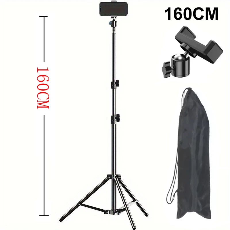 160cm Live Broadcast Photo Tripod Landing Type Camera Anchor Video Selfie Light Frame Metal Mobile Phone Holder