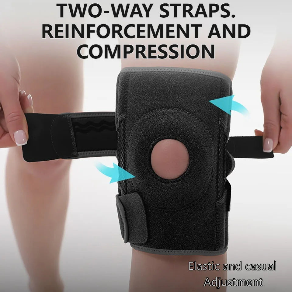 AOLIKES 1PCS Knee Brace for Women & Men with Side Stabilizers, Patella Knee Brace for Knee Support for Running, Basketball