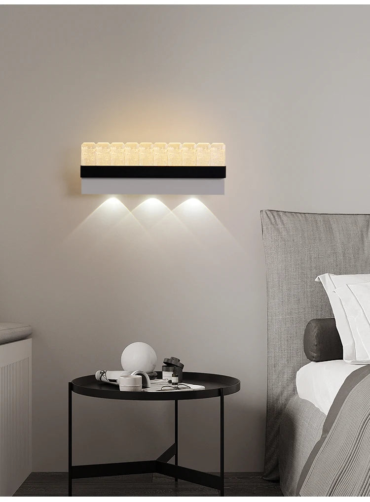 16W Creative Acrylic Textured Led Wall Light Bedroom Living room Aisle Light Long Strip New Design Art Decorative Ambient Light