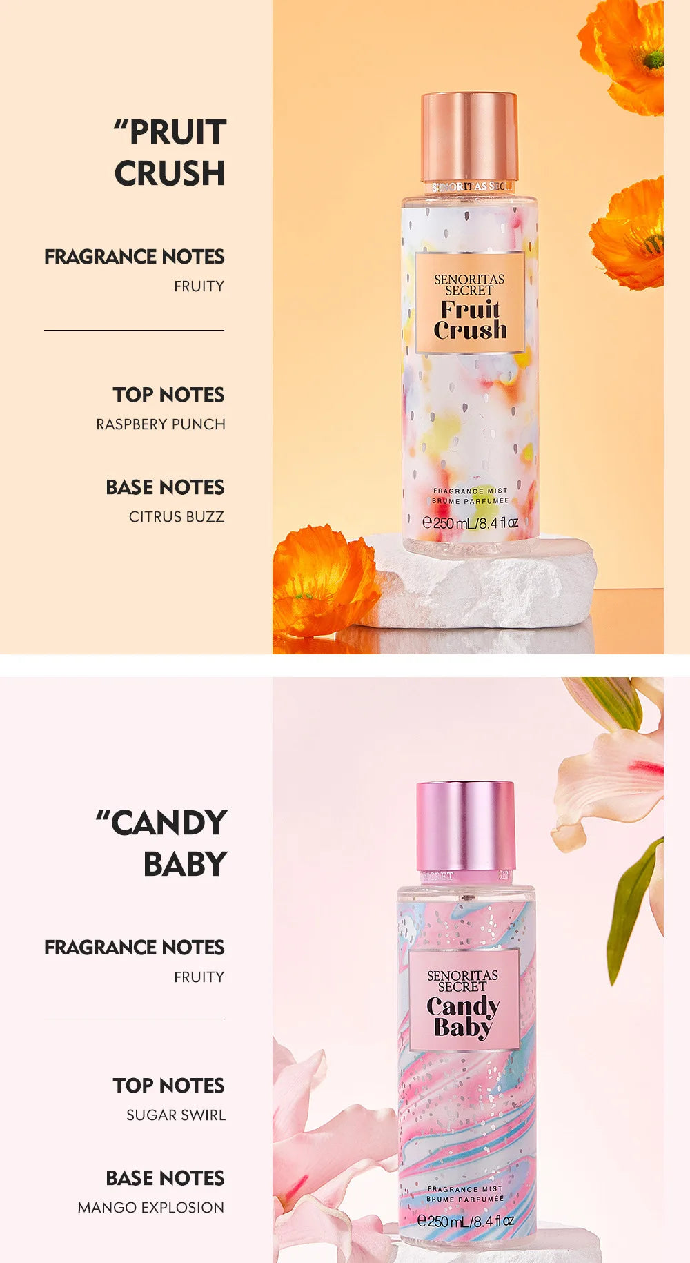 Thai Flower Fruit Perfume Vanilla Fragrance for Women Long-lasting Date Scent Good Girl Parfume Body Spray Floral Mist 250ml