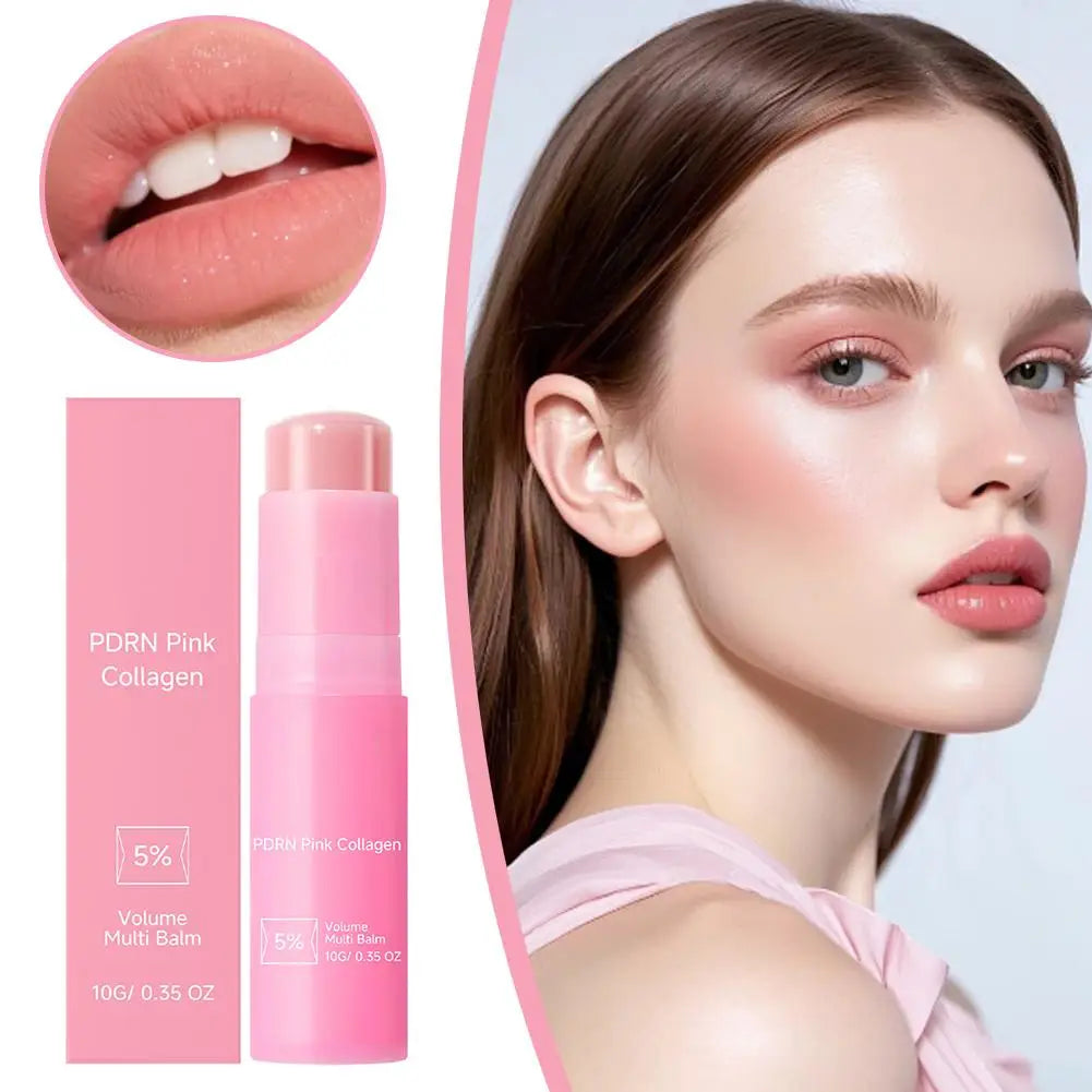 PDRN Pink Collagen Volume Multi Balm 5% 7% Volufiline Facial Eye Neck Plumping Moisturizing Stick Non-greasy Hydrating Skin Care