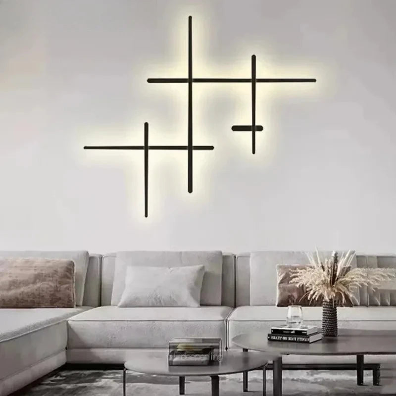 Italy Line Metal LED Wall Pendant Lights Stylish Dinning Room Bar Wall Hanging Lamps Home Decor Factory Outlet Lighting Fixtures