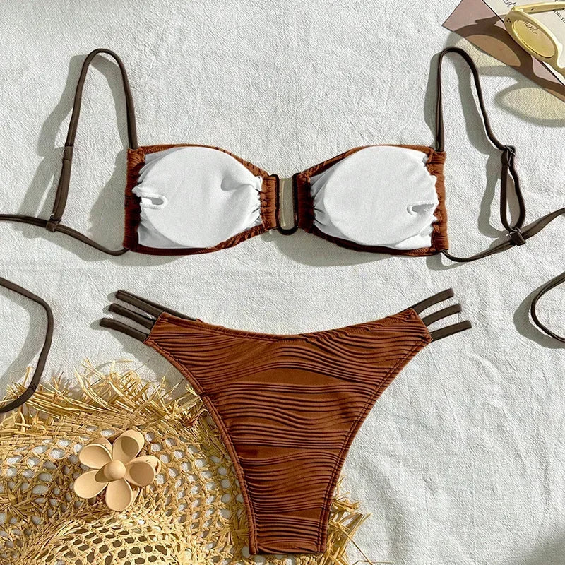 New Sexy Bikinis 2025 Swimsuits Women's Swimwear Push Up Female Beach Swim Wear Bathing Suits Brazilian Bikini Set Pool Bather