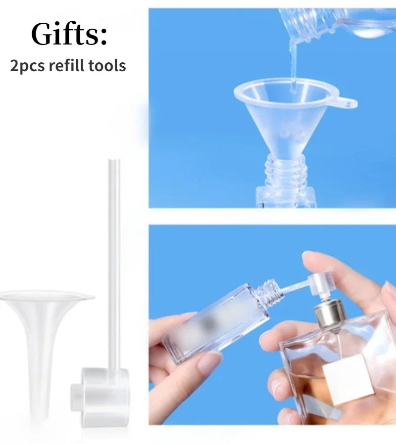 50ML 30ML Empty Clear Glass Spray Bottle Wood/plastic Lid Perfume Bottle Refillable Bottle Dispenser Fine Mist Portable Travel