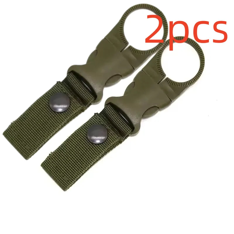 Buckle Hook Water Bottle Holder Clip Climbing Carabiner Belt Backpack Hanger Hooks Water Bottle Nylon Webbing Multifunction Wate