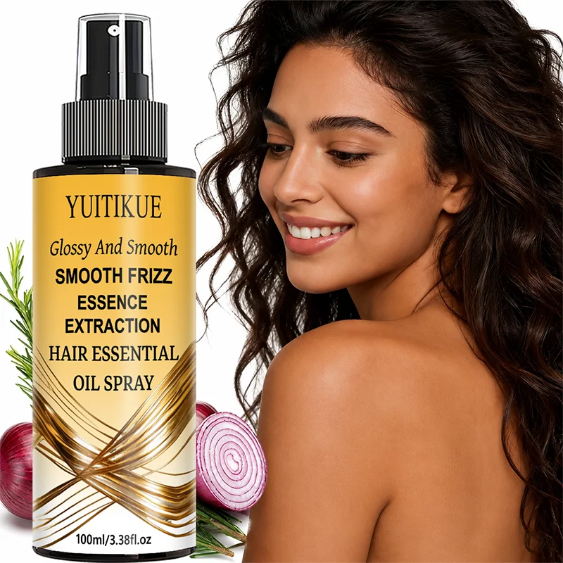 YUITIKUE Smooth Frizz Hair Essential Oil Spray Lightweight Glossy Shine Anti-Frizz 100ml