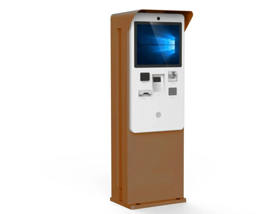Wall Mounted Touch Order Payment Kiosk 21.5 Inch Restaurant Automatic Touch Kiosk Installation Wondos/android System