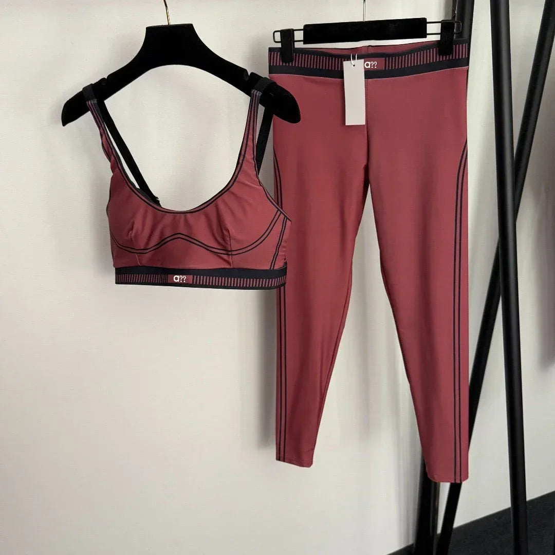 2026 Summer New Yoga Sports Suit Sling Vest Elastic Small Foot Leggings