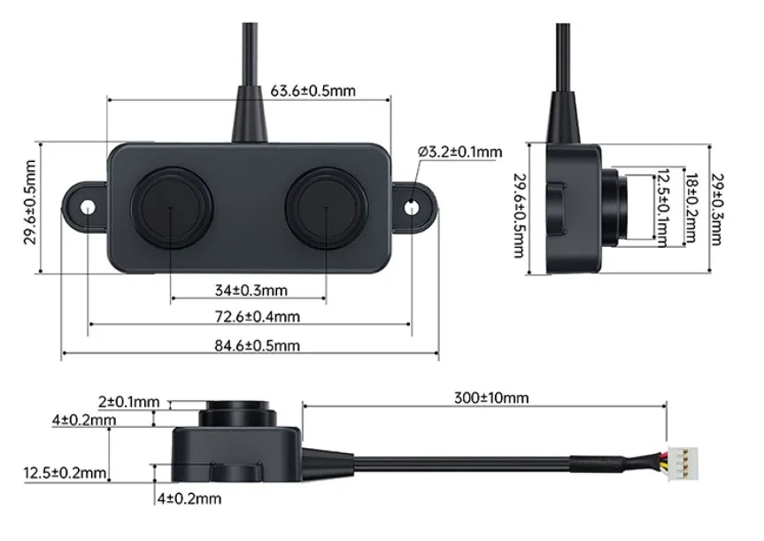 A02 Ultrasonic Sensing Sensor UART Waterproof Ranging Module 450cm RS485 I2C PWM Robot AGV Small Ultrasonic Sensor