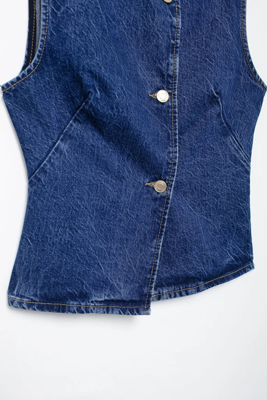 HH 2025 Summer Women Fashion Denim Trousers Set Solid Cropped Vest Top + Chain Lace Up Versatile Female Wide Leg Long Pant