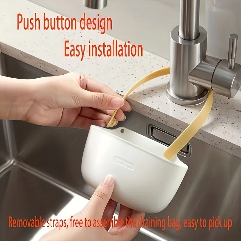 1pc Kitchen Sink Organizer with Drainage - Hanging Soap Holder, Brush & Sponge Rack,Easy Install,Kitchen Storage Organization