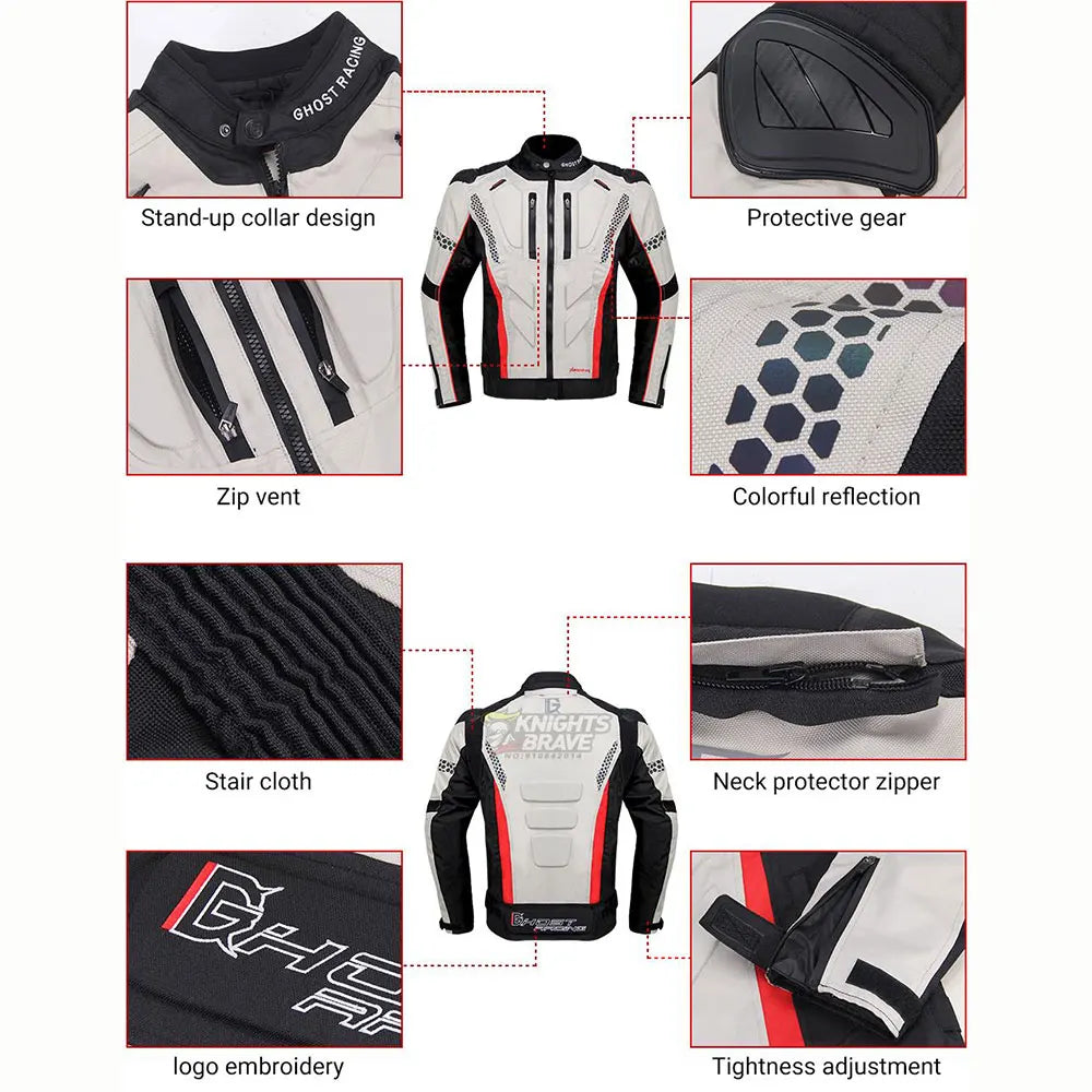 Four Seasons Motorcycle Jacket Moto+Protector Motorcycle Pants Cold-proof Waterproof Moto Suit Touring Clothing Protective Gear