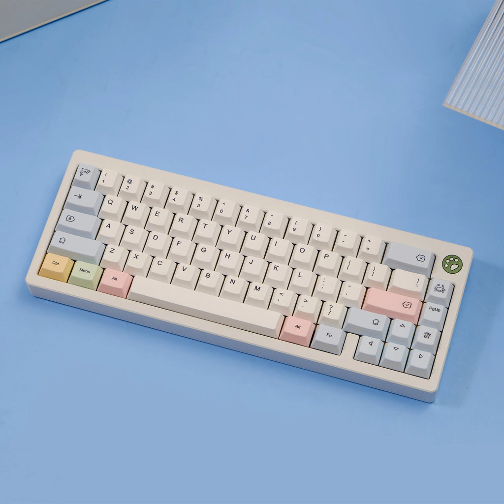 Chalk Keycaps 151 Keys Big Set Cherry Profile JCM Pbt EN/KR Split Alice 7u Space Bars For Mechanical Keyboard HI75 Wooting