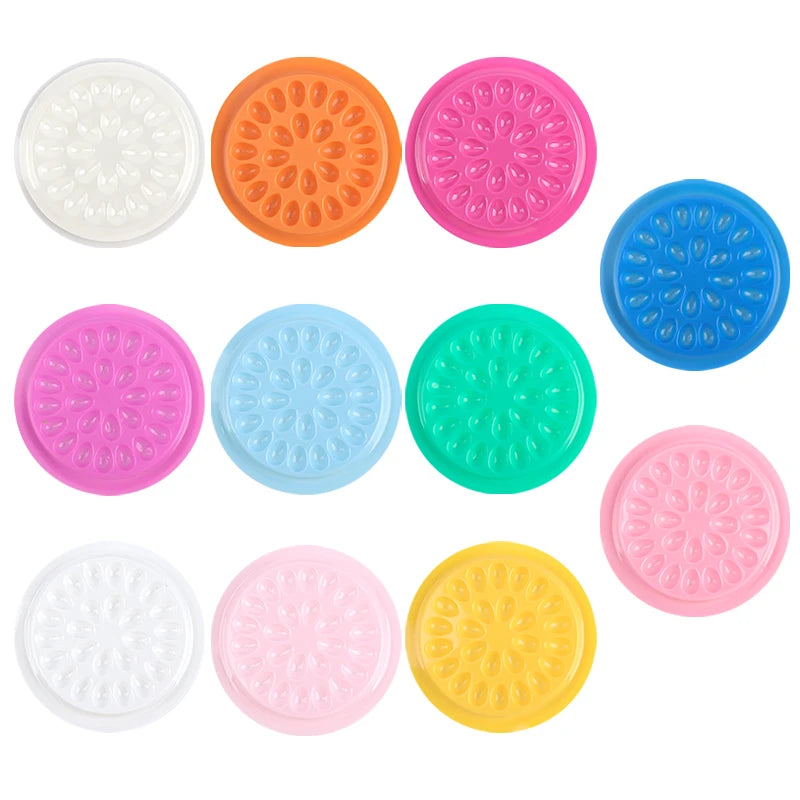 100pc Eyelash Glue Holder Tray Pad Lash Extension Adhesive Stand Base Gasket Tattoo Pigment Pallet Eyelashes Lifting Makeup Tool