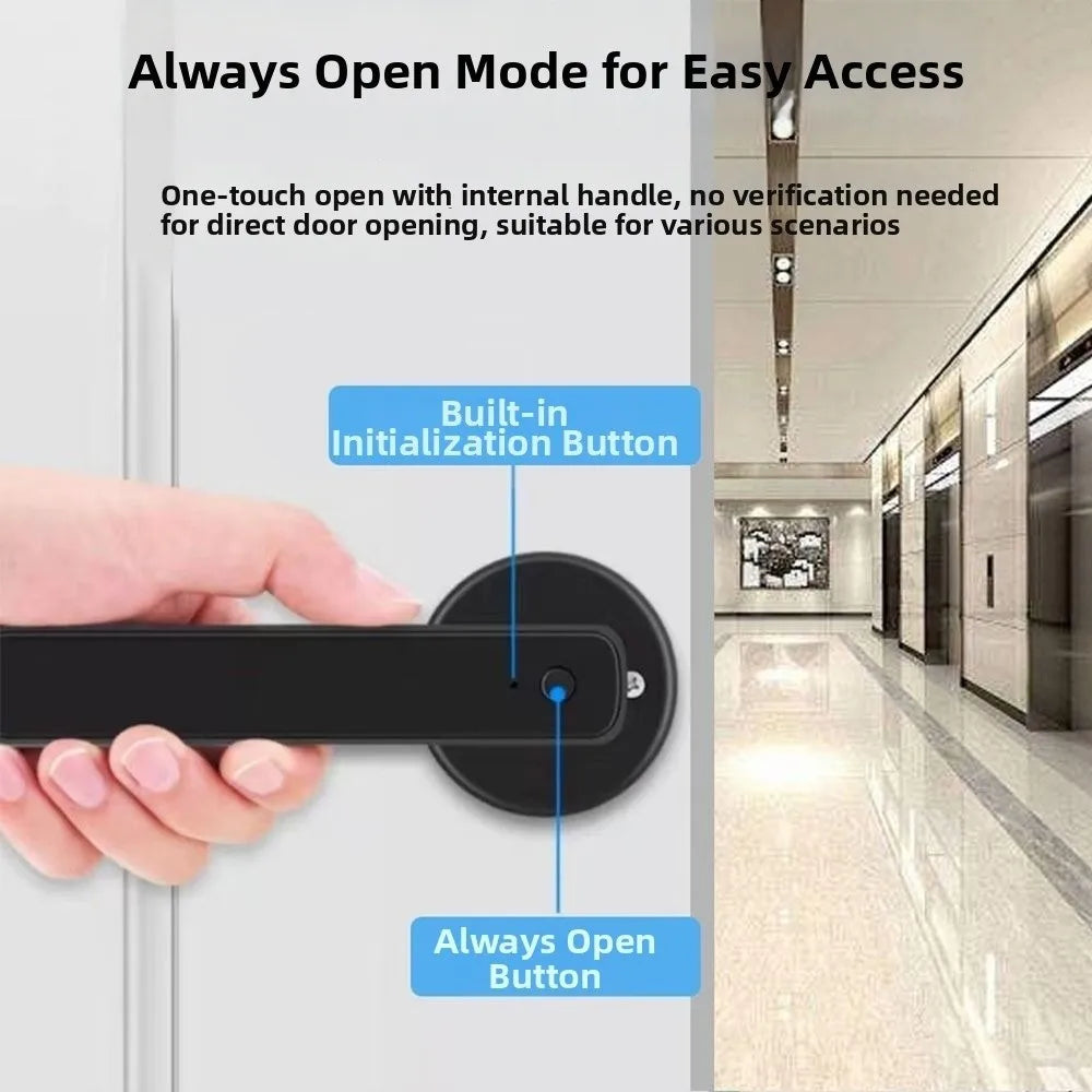 Remote Lock Smart Fingerprint Door Lock Smart Password Electronic Digital Door Handles WiFi Gateway Key Biometric Door Lock