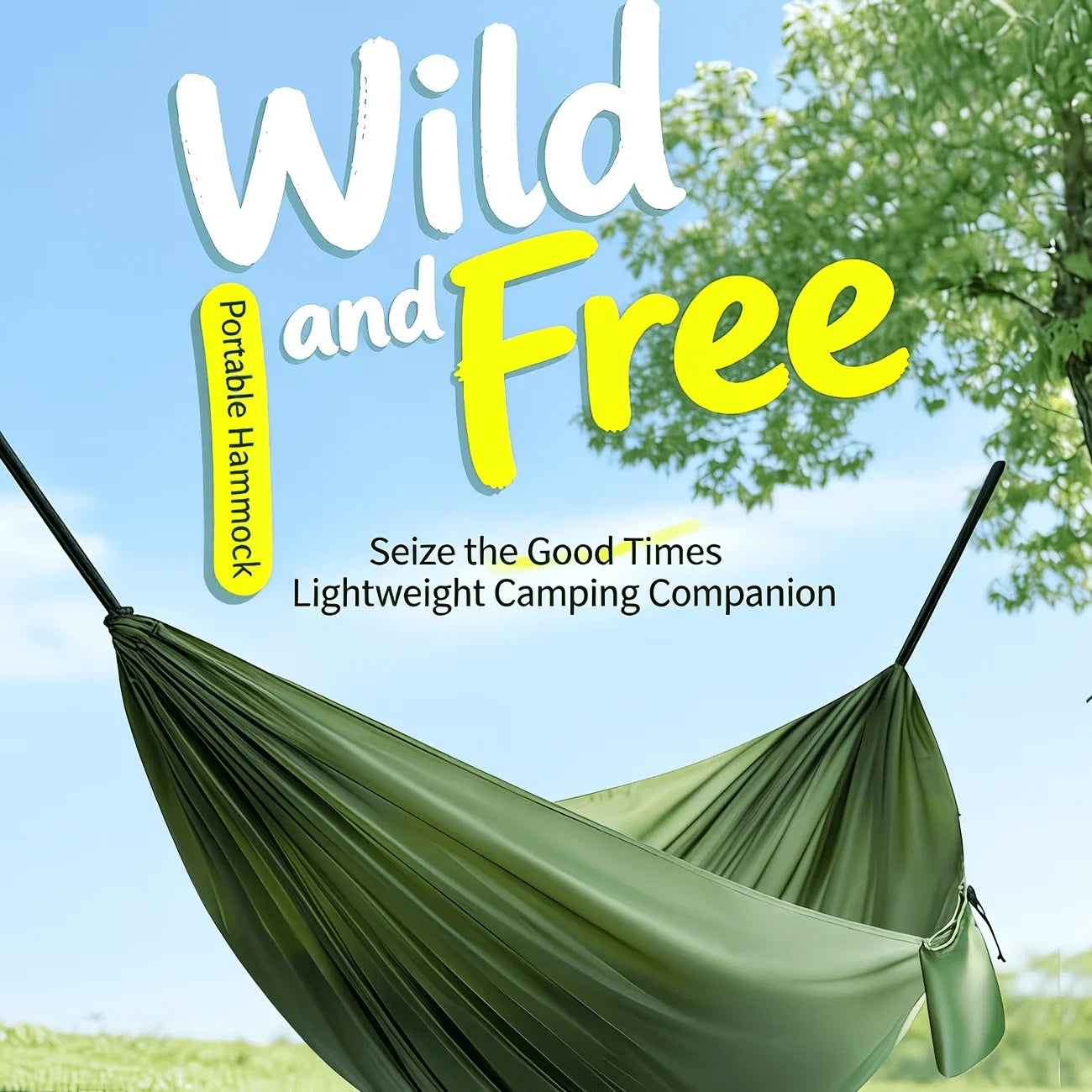 Camping Hammock Portable Lightweight Hammock with Storage Bag & Ropes for Backpacking Hiking Travel Outdoor Camping Gear
