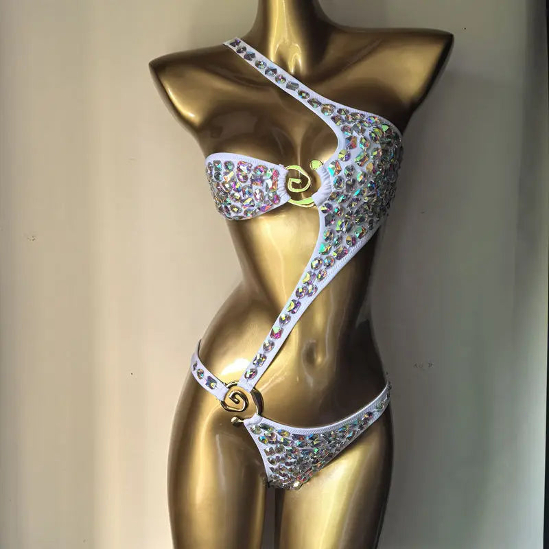2025 newest fashion swimsuit bar bikinidiamond bikini crystal bar bikini  swimsuit handmade bar bikini diamond bikini swimsuit